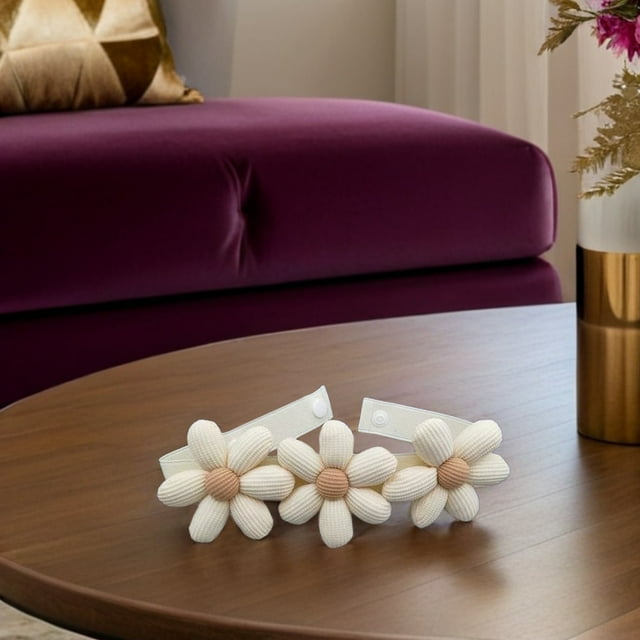 WEUVEB 2Ud Sujetacortinas Beige Con Flor De Girasol Bohemio Para Hogar Y