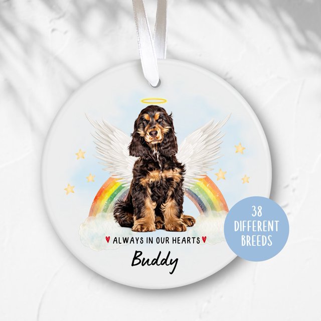 Cocker Spaniel, Dog Loss Gift, Pet Memorial Gift, Keepsake for Dog Lover, Custom Dog Ornam - As Picture - 10-Pack
