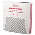 thumbnail image 2 of Bagcraft P057800 12 in. x 12 in. Grease-Resistant Paper Wraps and Liners - Black Check (5000/Carton), 2 of 4