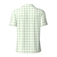 thumbnail image 4 of Rocae Pistachio Green Checkboard for Men's Short Sleeve Polo Shirt, Quick Drying Performance Moisture Wicking Sports Men's Golf Shirt Medium, 4 of 9