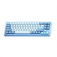 thumbnail image 2 of M71 Wireless Mechanical Keyboard with RGB Light  Aluminum Body  and Three Modes in Lavender, 2 of 7