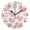 Black, variant on Hand Painted Cute Hearts Valentine Round Wall Clock Silent Analog Battery Operated Gold Pointer Home Decor 9.84" Diameter