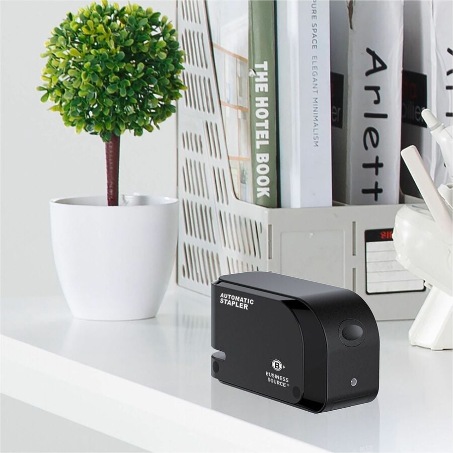Business Source, BSN00081, Electric Stapler, 1 Each, Black