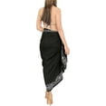 thumbnail image 3 of HAPPY BAY Women's Casual Beach Sarong Maxi Swimsuit Pareo Wrap One Size Ebony, Embroidery, 3 of 5