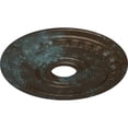 thumbnail image 3 of Ekena Millwork 17 1/2"OD x 3 5/8"ID x 1"P Munich Ceiling Medallion (Fits Canopies up to 5 5/8"), Hand-Painted Bronze Blue Patina, 3 of 6