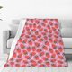 thumbnail image 1 of Balery Strawberry Manta de Felpa Suave y Acogedora – Cobija de Franela Aterciopelada para Cama, Lavable y Cálida para Sofá, Mascotas, Transpirable-50"x40", 1 of 7
