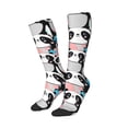 thumbnail image 2 of Balery Panda Cute Pink Hearts Printed Novelty Socks Men's Women's Crew Socks Sports Socks Knee High Socks Cotton Socks Quirky and Cool Socks, 2 of 9
