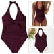 thumbnail image 5 of Bikini De Una Pieza Body de una pieza para mujer, traje de baño elástico de verano, ropa de playa (vino rojo M) Sywqhk Para Estrenar, 5 of 5
