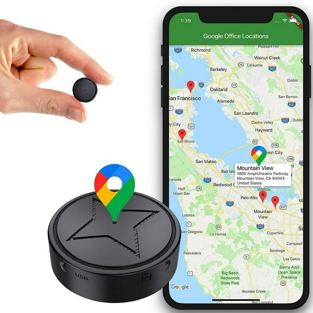 DEBGFS GPS Tracker for Vehicles Strong Magnetic Car Vehicle Tracking Anti-Lost No Monthly Fee No Subscription Multi-Function GPS Mini Locator with Free App 2024 Upgraded