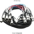 thumbnail image 4 of Seismic Audio SARLX-8x25, 8 Channel XLR Colored Snake Cable 25', 4 of 9
