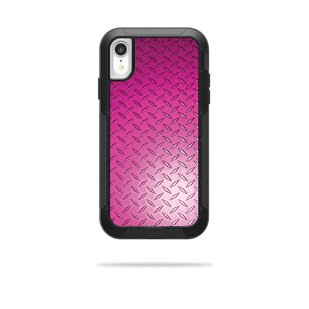 Skin for OtterBox Pursuit iPhone XR Case Pink Diamond Plate Protective, Durable, and Unique