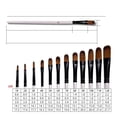 thumbnail image 5 of 12pcs Durable Paint Brushes Set,Round/Flat Pointed Tip Paintbrushes Nylon Hair Paint Brushes for Acrylic Oil Watercolor, 5 of 5