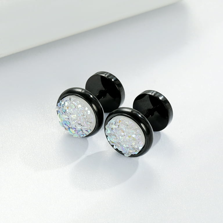 316L Surgical Steel Screw On Flat Gem Ear Plugs 316L Surgical Steel Screw On Flat Gem Ear Plugs
