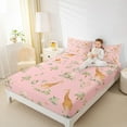 thumbnail image 4 of Castle Fairy Cartoon Lion Giraffe Elephant 4pcs Bed Sheets for Preppy Child,Jungle Animal King Sheets,Chic Floral Wildlife Super Cozy Sheet Set,Breathable Home Decor, 4 of 7