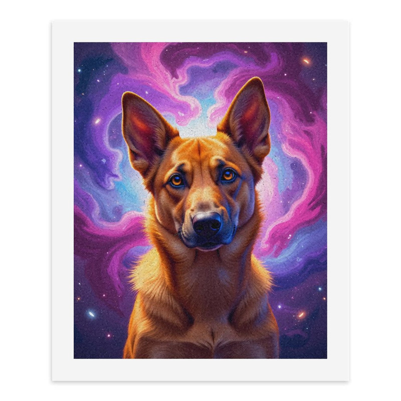 Paint By Numbers Kit for Adults Beginner - DIY Dog Cosmic Swirl Art Canvas Painting Kits for Adults, Frameless Paint By Number for Adults for Home Wall Decor 16x20 Inch