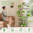 thumbnail image 4 of Plant Stand Indoor with Grow Lights, 9 Tiered 63" Tall Plant Shelf Corner Plant Stands  for Plants Display, Metal Plant Flower Display Shelves for Living Room, Patio, Balcony, 4 of 7