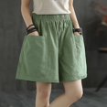 thumbnail image 2 of Sngxgn Women's Sweat Shorts with Pockets Cotton Drawstring Summer Workout Casual Lounge Shorts(Green,XL), 2 of 6