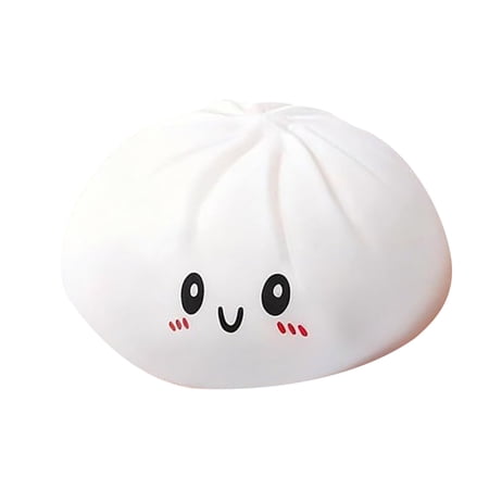 Wonitaaizi Giant Dumpling Squishy 6/10 Inch Jumbo Dumpling Stress Ball Soft Squeeze Decompression Dough Anxiety Relief Fidget Adult Fidget Tool (with Steamer)