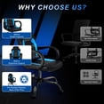 thumbnail image 2 of Ergonomic Gaming Chair with PU Leather Adjustable Swivel Office Chair for Home Study Blue, 2 of 11