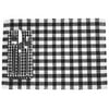 Mainstays Gingham Placemat and Napkin Set, Black and White