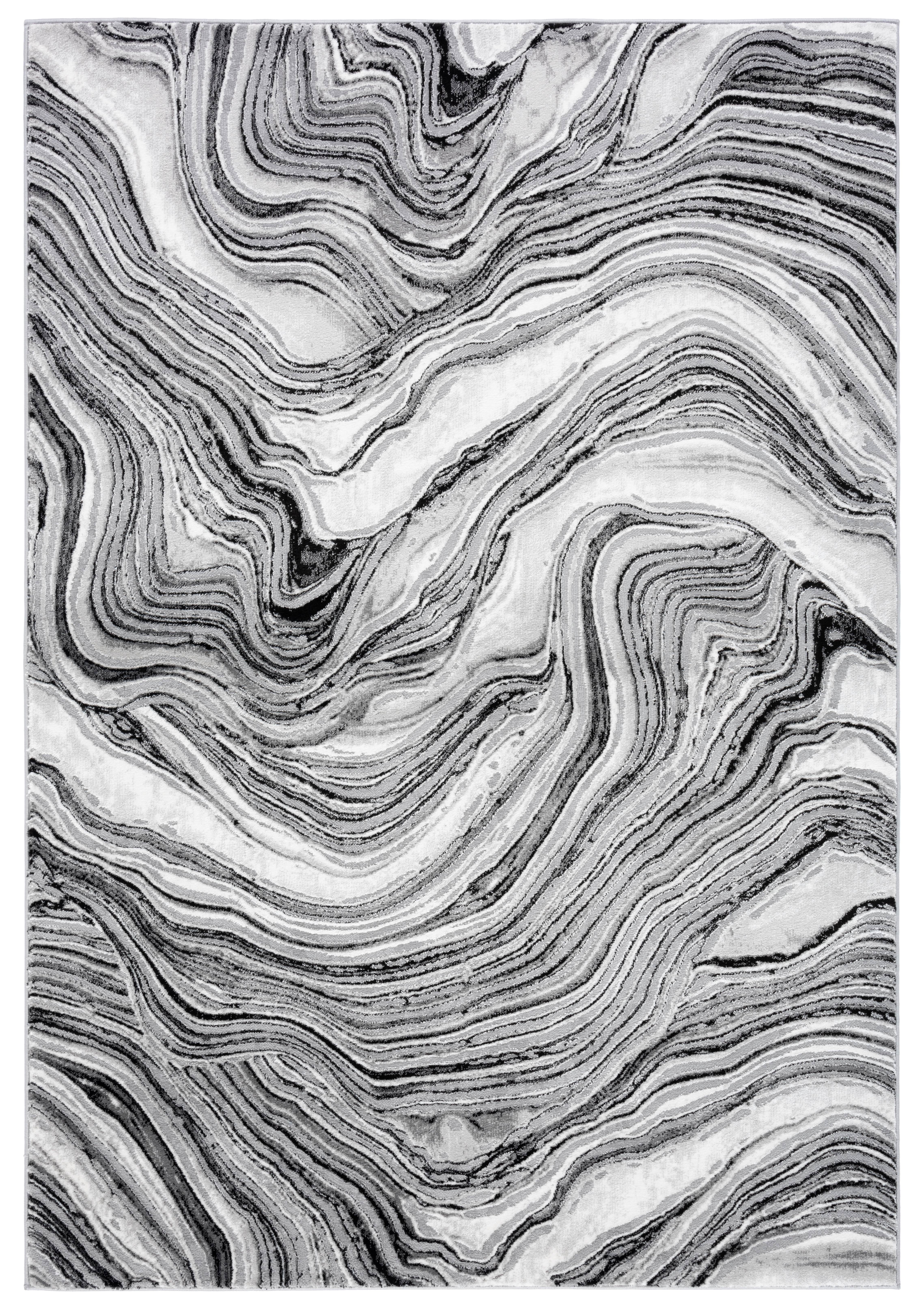 Safavieh Meadow Joey Abstract Area Rug, Black/Gray, 4' x 6'