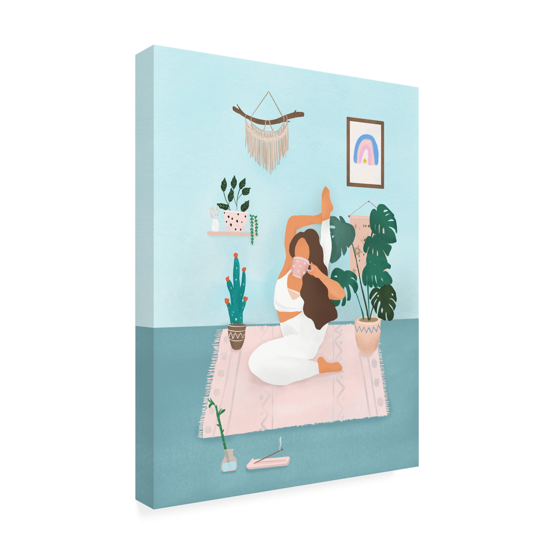 Trademark Fine Art Petra Lizde  Yoga Time Canvas Wall Art