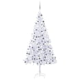thumbnail image 1 of vidaXL Artificial Pre-lit Christmas Tree with Ball Set L 240 cm White, 1 of 5