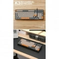 thumbnail image 3 of K3 Mechanical Keyboard 980 Games 100 Keys Hot-plug USB Wired Computer Keyboard with Backlight Water Green Red Axis, 3 of 5