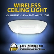 Bell and Howell Wireless Ceiling Light LED Motion Sensor Ceiling Light 360° Wide Angle Illumination Modern Style