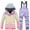 Purple, variant on WOYY Big Girls Snowsuit Winter Windproof Thermal Jacket Overalls Ski Suit, Sizes 7-8