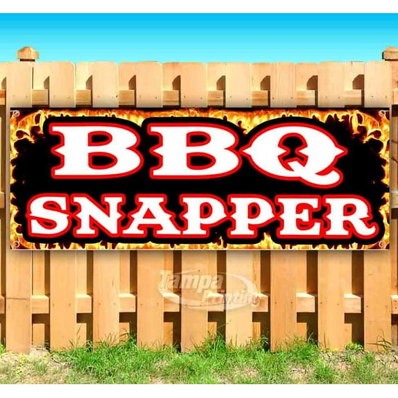 BBQ Snapper 13 oz Vinyl Banner With Metal Grommets