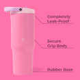 thumbnail image 3 of HydroJug Sport 32 oz Stainless Steel Water Bottle with Flip Straw, Insulated Leak-Proof Tumbler for Gym & Outdoor - Pink Sugar, 3 of 7