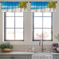 thumbnail image 3 of LALILO Kitchen Curtain Valance Paradise Beach Coast Mexico Rod Pocket Window Curtain 52"x 18" Set of 2, 3 of 5