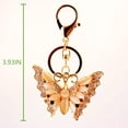 thumbnail image 5 of Precioso llavero con forma de mariposa con diamantes de imitación de cristal brillante, colgante para bolso, dije para mujeres y niñas, 5 of 5