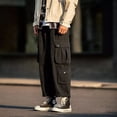 thumbnail image 4 of Pantalon Cargo Hombre Sueltas Pierna Ancha Multibolsillos, 4 of 7
