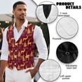 thumbnail image 7 of Uorisanigo Christmas Tree Reindeer Vests for Men with Pockets Men's Vests Dress Casual Sleeveless Slim Fit Suit Vest Casual Stylish for Prom Size 3XL, 7 of 7