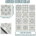 thumbnail image 3 of 36PCS Vintage Gray Peel and Stick Tile Stickers 4x4 inch Wall Stickers Waterproof Detachable PVC Wall Tile Stickers, 3 of 9