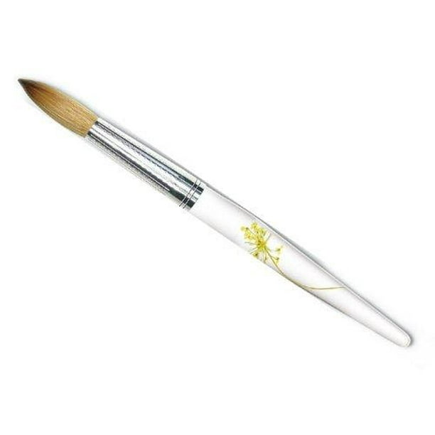 Kyoko Kolinsky Nail Art Brush with Flower Acrylic Handle Size 20