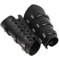 thumbnail image 1 of TIEVOSA PU Leather Buckle Arm Bracers LARP Retro Arm Guards One Size One Pair（Black）, 1 of 7