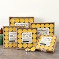 thumbnail image 3 of Unscented White Tea Light Candles, Smokeless Clean Burn Tealights, 2 Hour Burn Time, 32 Count, for Home Decor, Parties, Romantic Events, and Tea Warming, Yellow, 3 of 7