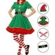 thumbnail image 4 of Disfraz de duende Hugo Vestido de lujo con Cinturón medias sombrero 100cm, 4 of 8