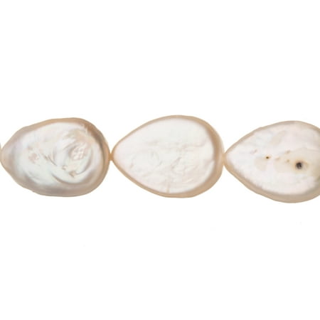 Cream White Freshwater Cultured Pearls Natural Teardrop, B+ Graded, 10x5x14mm (Approx.), 15.5Inch