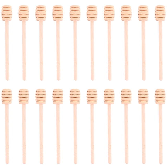 25 agitadores de madera para mezclar miel, varillas para miel domésticas y varillas para mezclar café.
