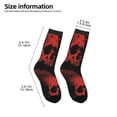 thumbnail image 2 of Fuzoiu Red And Black Abstract Skull Print Kids Socks For Boys Girls,Grip Crew Socks with Non Slip,Lightweight Stretch Crew Socks,Toddlers Crew Boot Socks, 2 of 5