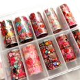 thumbnail image 4 of 10 Rolls Nail Foil Transfer Sticker Cartoon Heart Themed Nail Decal Nail Sticker, 4 of 5