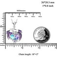 thumbnail image 3 of ZTTD Birthstone Dragon Necklace Colorful Heart Shaped Necklace Beautifully Pendant Necklace For Women A, 3 of 6
