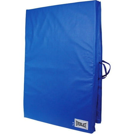 Everlast 1 5/8" Thick Folding 2' x 6' Blue Exercise Mat with Handles