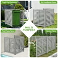 thumbnail image 6 of MEDERLO 3-Panel Outdoor Air Conditioner Fence Screen, Outside Wood Privacy Fence, 32" W x 38" H, 6 of 9