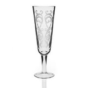 8" Scroll Design Handmade Hungarian Crystal Champagne Flute by Godinger