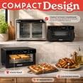 thumbnail image 6 of Gourmia 4-Slice Air Fryer Toaster Oven — Digital Countertop Oven with 12 Presets, Stainless Black, 6 of 10